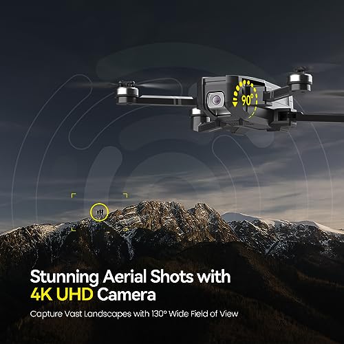 Holy Stone HS720 GPS Drone with Camera for Adults 4K UHD, 52 Minutes Flight Time, Foldable Quadcopter with Brushless Motor, Auto Return Home