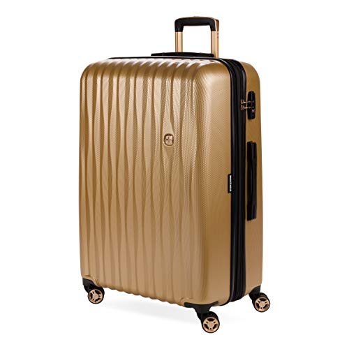 SwissGear 7272 Energie Expandable Hardside Luggage with Spinner Wheels and TSA Lock, Gunmetal, Carry-On 19-Inch