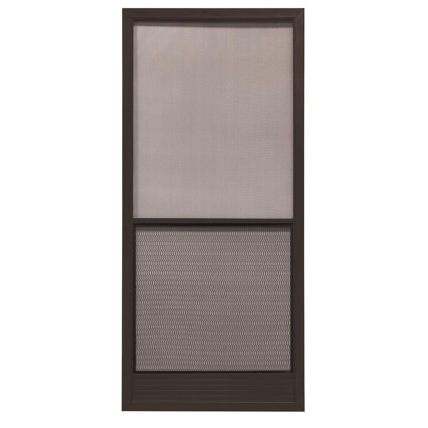Precision Screen Capri 36 in. W. x 80 in. H. x 7/8 in. Thick Bronze Steel Screen Door