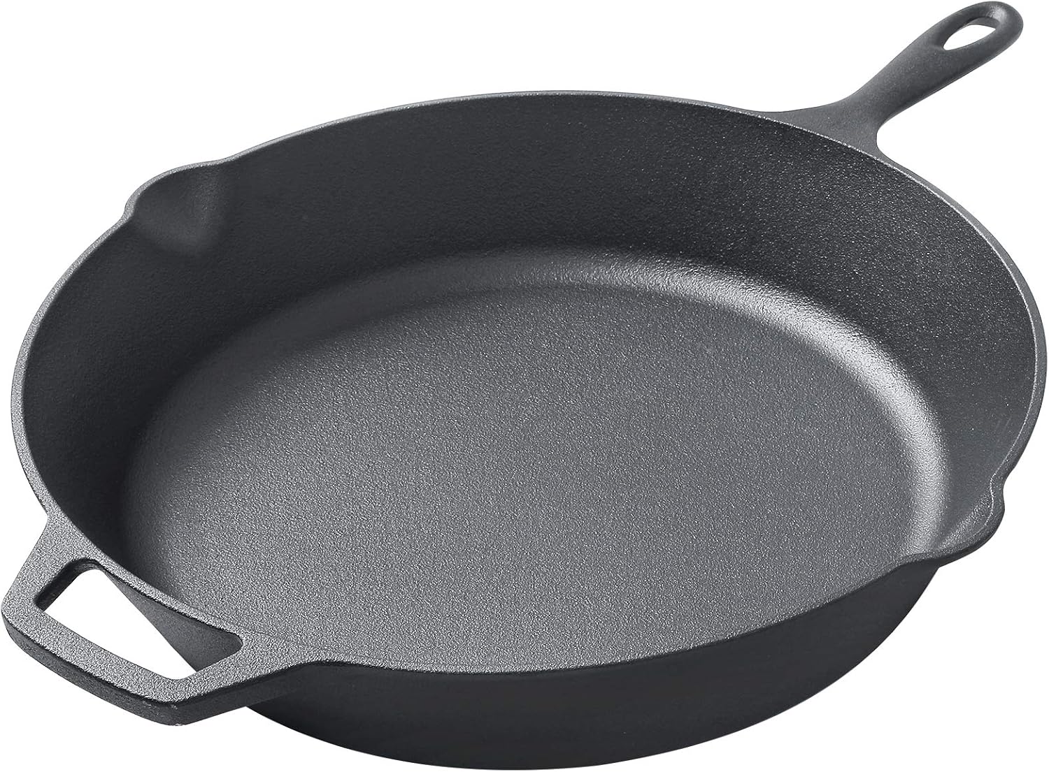 Pre-Seasoned Cast Iron Skillet ,Seasoned Large 15 Dual Handle Frying Pan, Cast Iron Pan for Bread, Baking,Pizza, Indoor / Outdoor Cooking, Camping