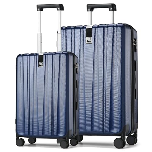 Hanke 29 Inch Luggage Suitcases With Spinner Wheels Lightweight PC hardside Rolling Suitcase With Travel Lock, Checked-Large 29-Inch(Blackish Green)