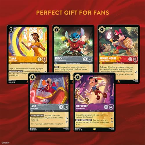 Ravensburger Disney Lorcana TCG: Reign of Jafar Booster Pack Display | 24 Packs with 12 Trading Cards Each | Ideal for Collectors & Disney Fans |