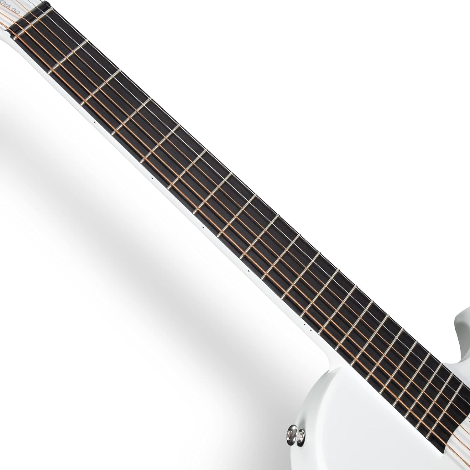 Enya NOVA Go SP1 Carbon Fiber Acoustic Electric Guitar with Smart AcousticPlus 35 Inch Travel Acustica Guitarra Starter Bundle Kit(White) & Enya