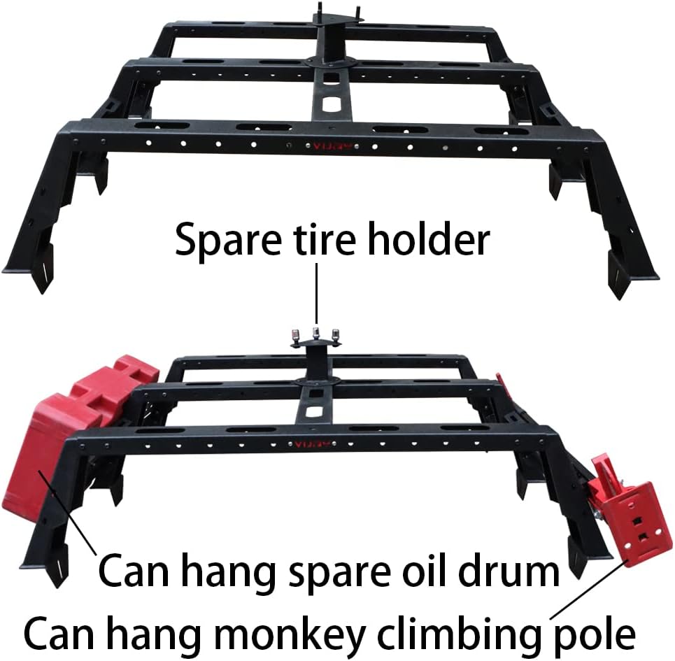 TIOYAR 11.5 Bed Rack Truck Cargo Carrier fits 2020-2022 Gladiator JT