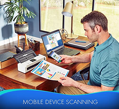 Brother ADS-1800W Wireless Compact Desktop Scanner | Scan Speeds of Up to 30ppm | 2.8" Color Touchscreen