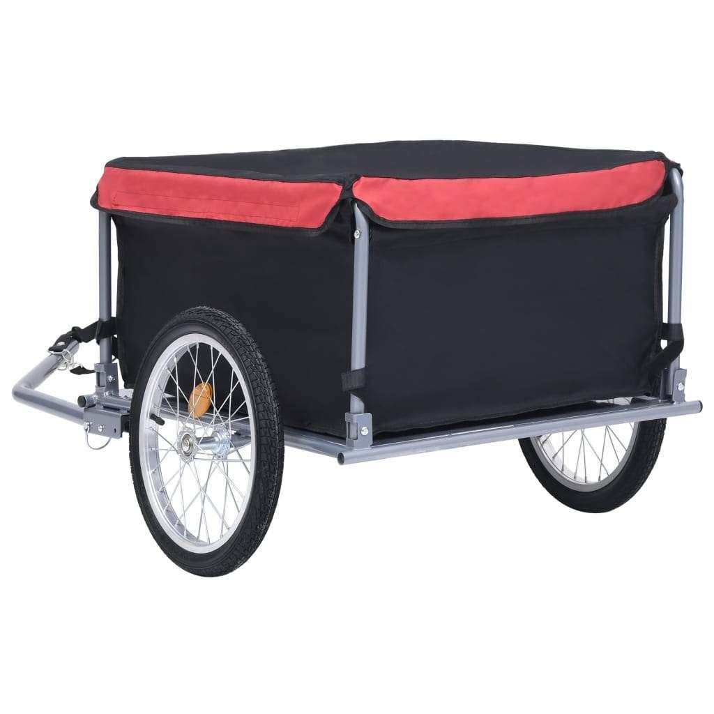 vidaXL Bike Cargo Trailer Gray and Orange 143.3 lb
