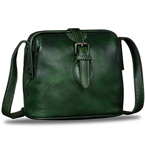 Genuine Leather Crossbody Bag for Women Small Satchel Handmade Vintage Mini Purse