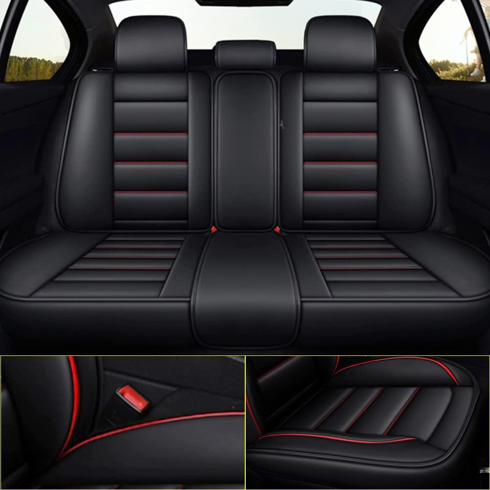 Car Seat Covers Fit for Kia Soul 2015-2022,Faux Leather Car Seat Covers Full Set with Airbag Compatible