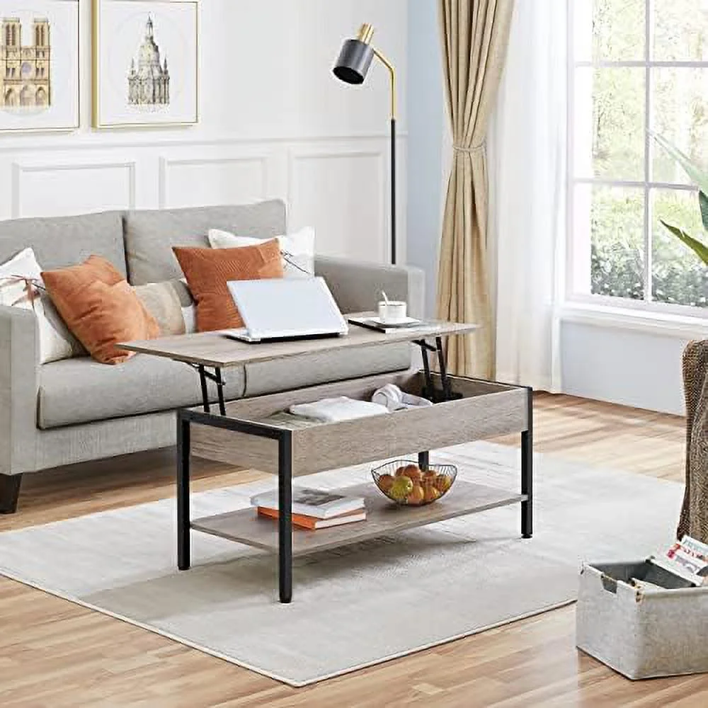 xrboomlife Lift Top Coffee Table Set of 3 for Living Room  Lift Up Center Table w/Hidden  Compartments  Coffee Table and X Shape End Table Sets