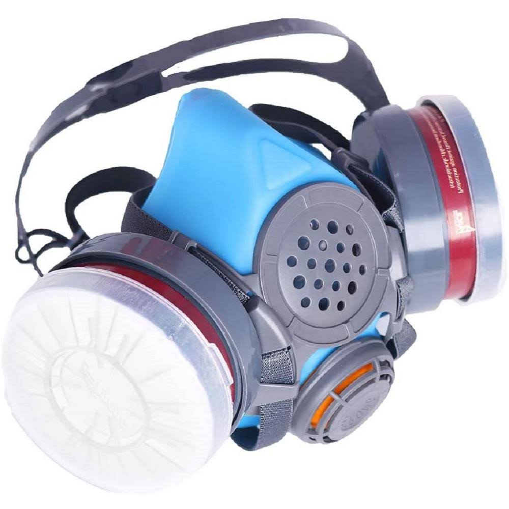 Parcil Safety Half Face Reusable Respirator and Organic Vapor GAS Mask