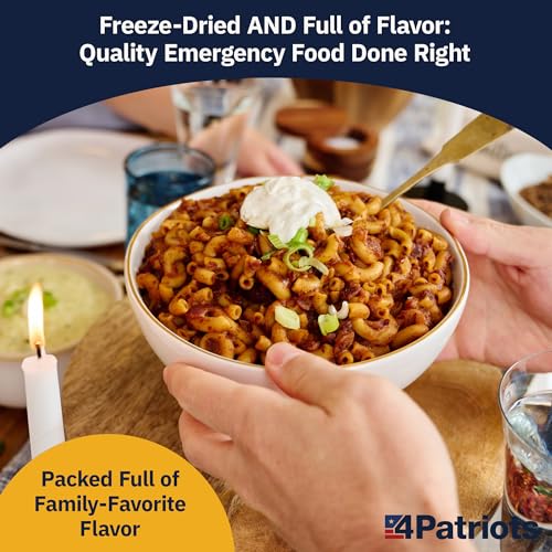 4Patriots 2-Week Survival Food Kit: Emergency Food Supply Designed to Last 25 Years, 84 Servings
