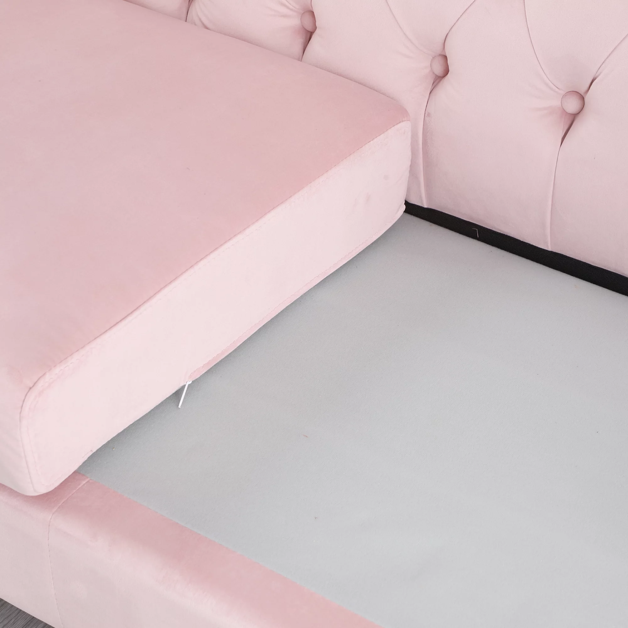 Chesterfield sofa ,Stanford sofa , high quality Chesterfield sofa ,pink color , tufted and wrinkled fabric sofa;contemporary Stanford sofa