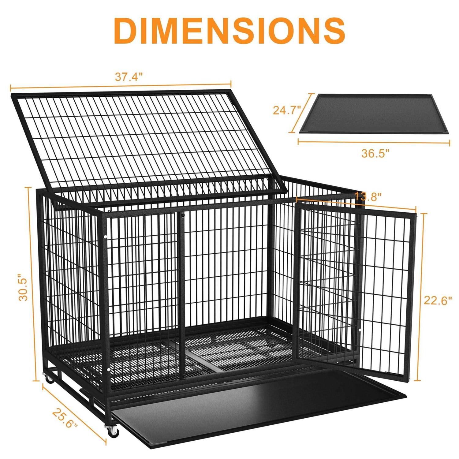 Boldbone 48/38 inch Heavy Duty Dog Crate for Large Dogs Dog Kennels and Metal Wire Cages - Pet Supplies online store