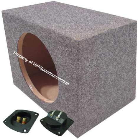 Car Audio Single 15" Sealed Subwoofer Rear Angle Sub Box Enclosure 5/8" MDF Wood