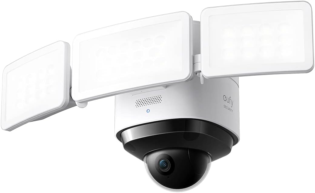 eufy Security Floodlight Cam 2 Pro, 360-Degree Pan and Tilt Coverage, 2K Full HD, Smart Lighting, Weatherproof