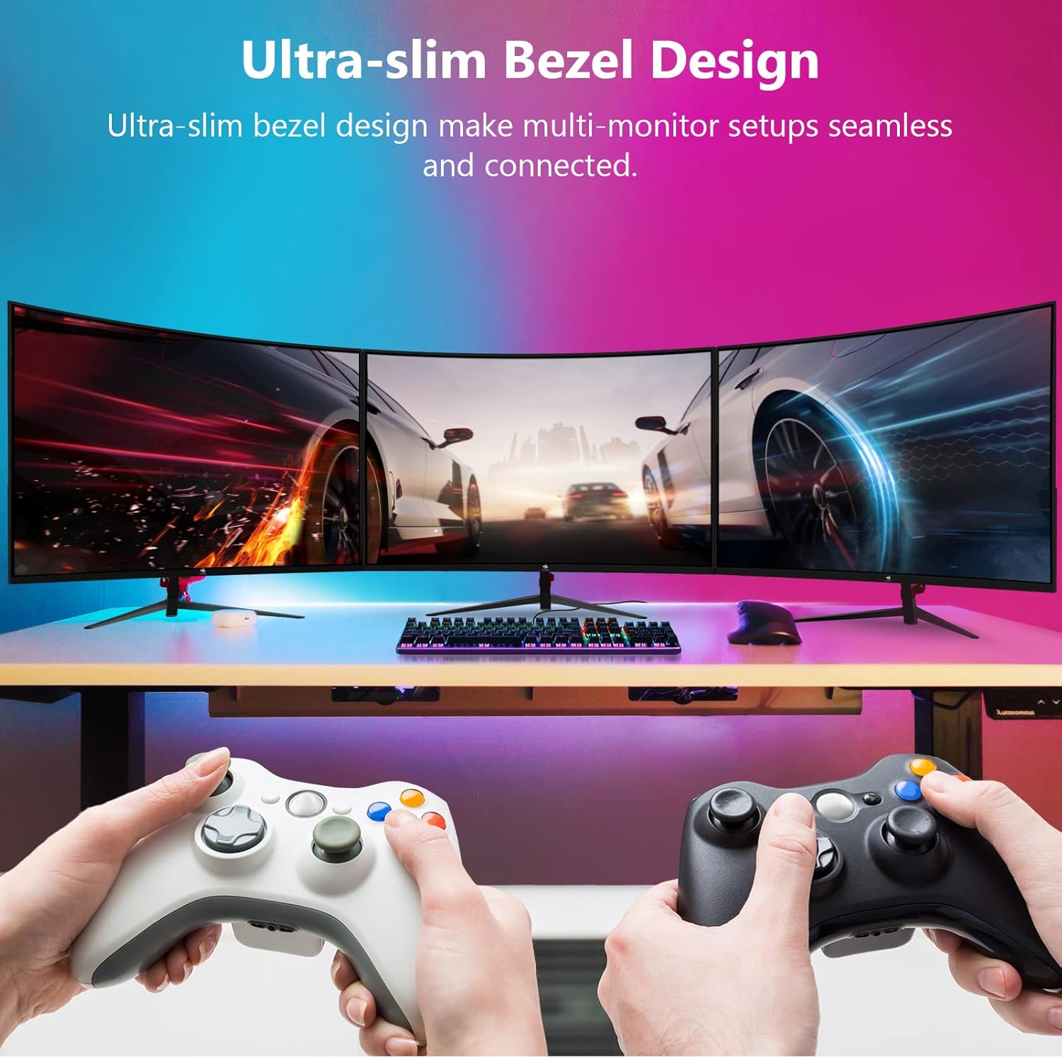 Z-Edge UG27 27-inch Curved Gaming Monitor 16:9 1920x1080 200/144Hz 1ms Frameless LED Gaming Monitor