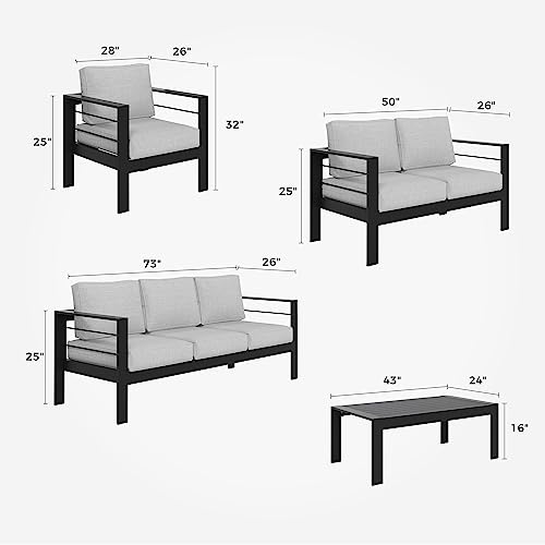 Solaste Aluminum Patio Furniture Set