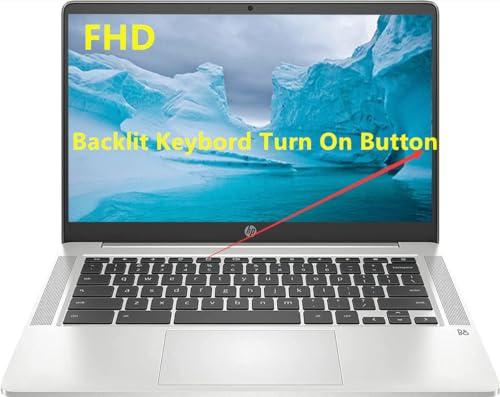 HP 2023 Chromebook Laptop, 14 Inch Display, Intel Celeron N4120 Processor, 4GB RAM, 64GB eMMC, Intel UHD Graphics 600, WiFi, Bluetooth, Chrome OS