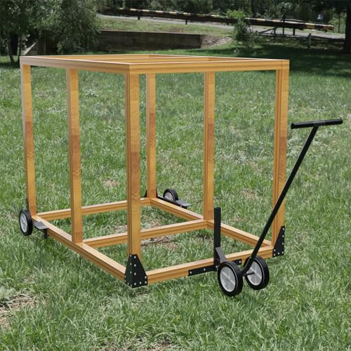 Chicken Coop Wheels Kit - Portable Poultry Tractor Mobilization Steel Chicken Coop Accessories