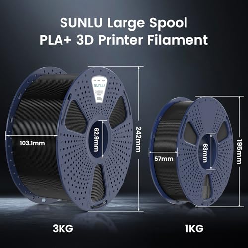 SUNLU 3D Printer Filament Bundle, PLA Plus Filament 10KG 1.75mm, Neatly Wound Filament for Most 3D Printer, 10 Colors, 1kg Spool