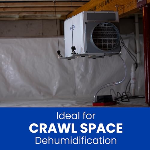 AprilAire E070 Pro 70-Pint Crawl Space Dehumidifier with Drain Hose, Commercial-Grade Whole-House Dehumidifier for Crawlspace, Basement