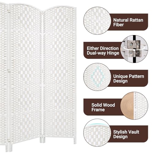 Room Divider, Room Dividers and Folding Privacy Screens, 16in Privacy Screen, 6 Panel Temporary Wall Partitions, 6ft Space Separation Panel Screen
