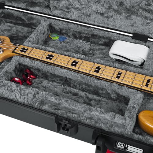 Gator Cases Molded Flight Case for Strat/Tele Style Electric Guitars with TSA Approved Locking Latch, (GTSA-GTRELEC)