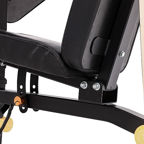 Altas Strength Adjustable Utility Bench Three Workout Stations In One Home Gym With Leg developer Preacher Curl Attachment Smith Machine Light