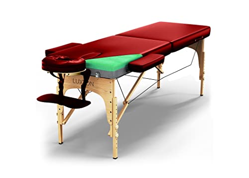 Luxton Home Premium Foam Massage Table Portable Foldable Massage Bed Height Adjustable