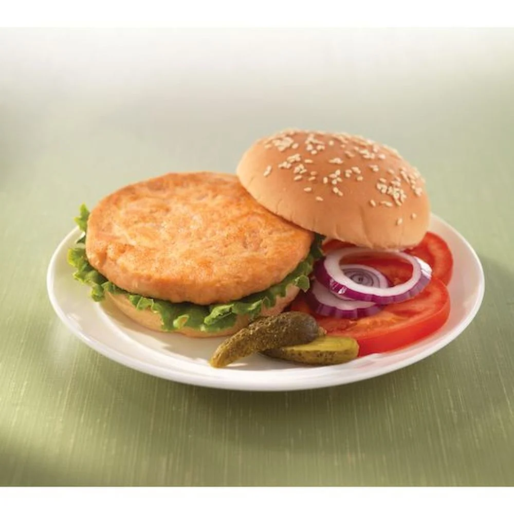 Trident Seafoods 5 Ounce Premium Parfried Alaska Salmon Burger, 10 Pound