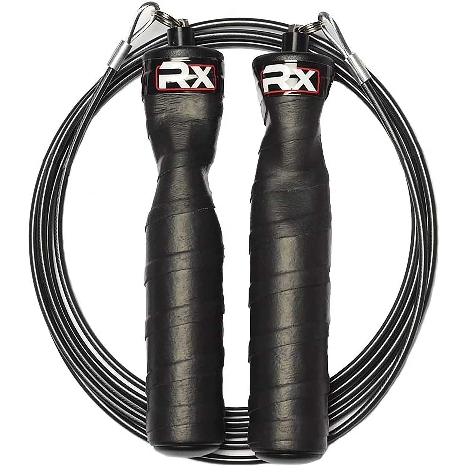 Rx Smart Gear Jump Rope Black Ops Ergonomic Handles with Trans Black Cable Buff 3.4 - Sports Supplies Online Store