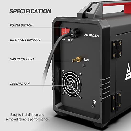 AUTOGEN 200A MIG Welding Machine, 4 in 1 Flux Gas/Gasless/Lift/ARC/TIG Welding Machine, 110V/220V Dual Voltage Stick Welder