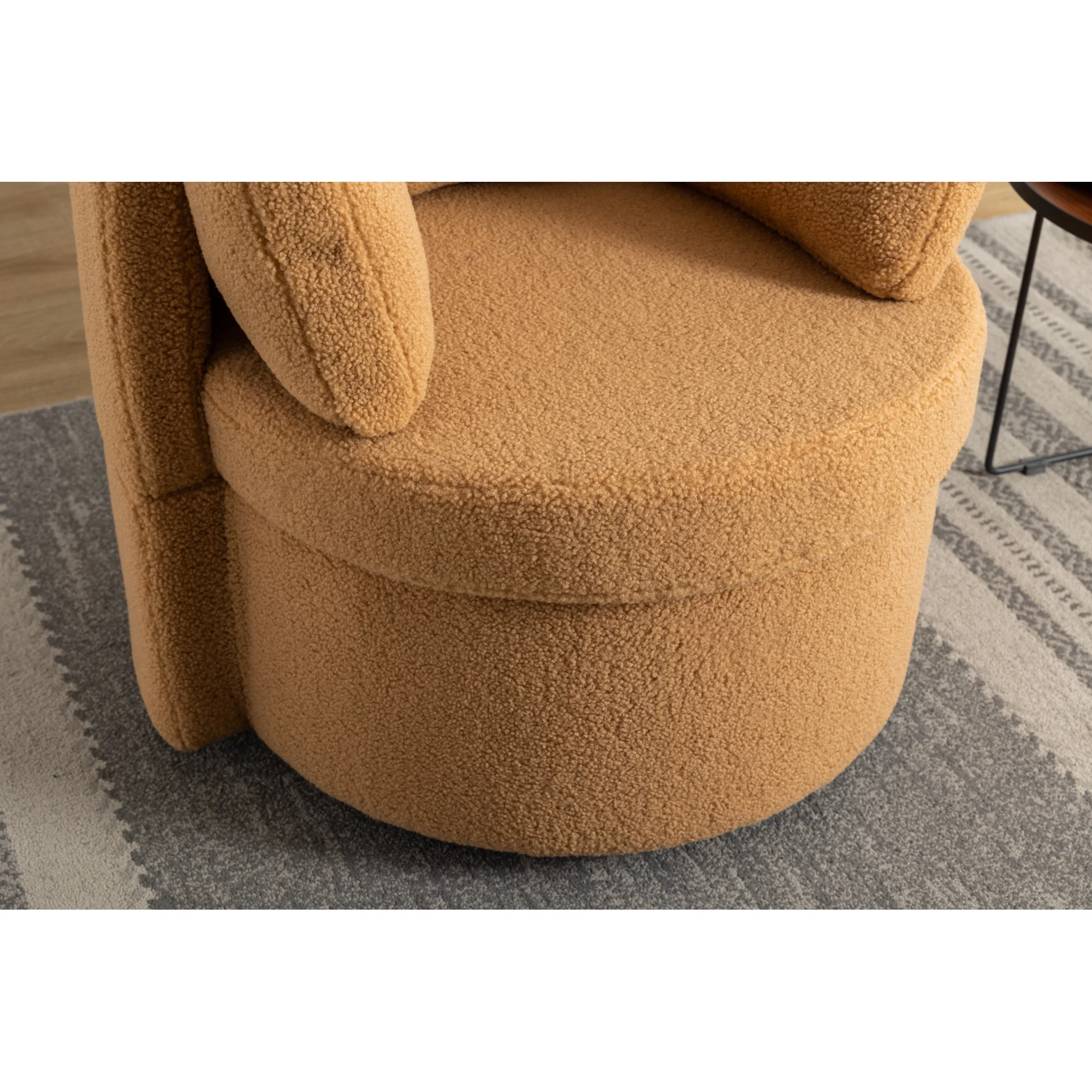 Swivel And Storage Chair For Living Room,Brown