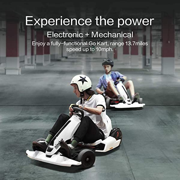 Segway Ninebot Electric GoKart Pro and Gokart Bundle, Outdoor Race Pedal Go Karting Car for Kids and Adults, Adjustable Length and Height