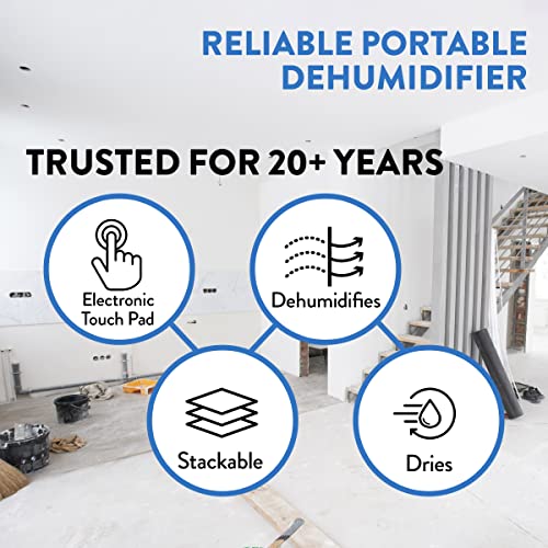 Dri-Eaz 1200 Commercial Dehumidifier with Pump, Industrial, Durable, Compact, Portable, Blue, F203-A, Up to 18 Gallon Water Removal per Day