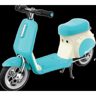 Razor Pocket Mod Petite Euro-Style Electric Scooter - Blue - Sports Supplies Online Store