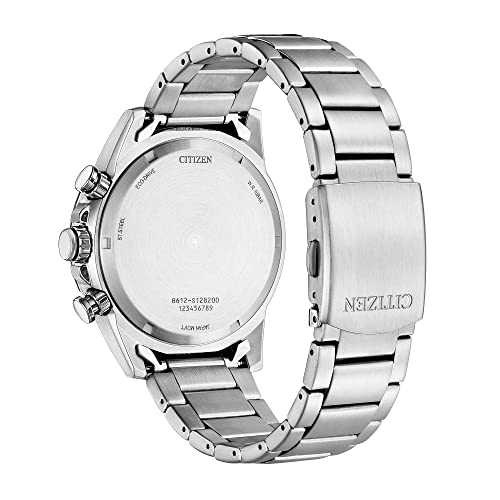 Citizen Men's Sport Casual Brycen Eco-Drive Chronograph Stainless Steel Watch, 12/24 Hour Time, Date, Tachymeter, 100 Meters Water Resistant
