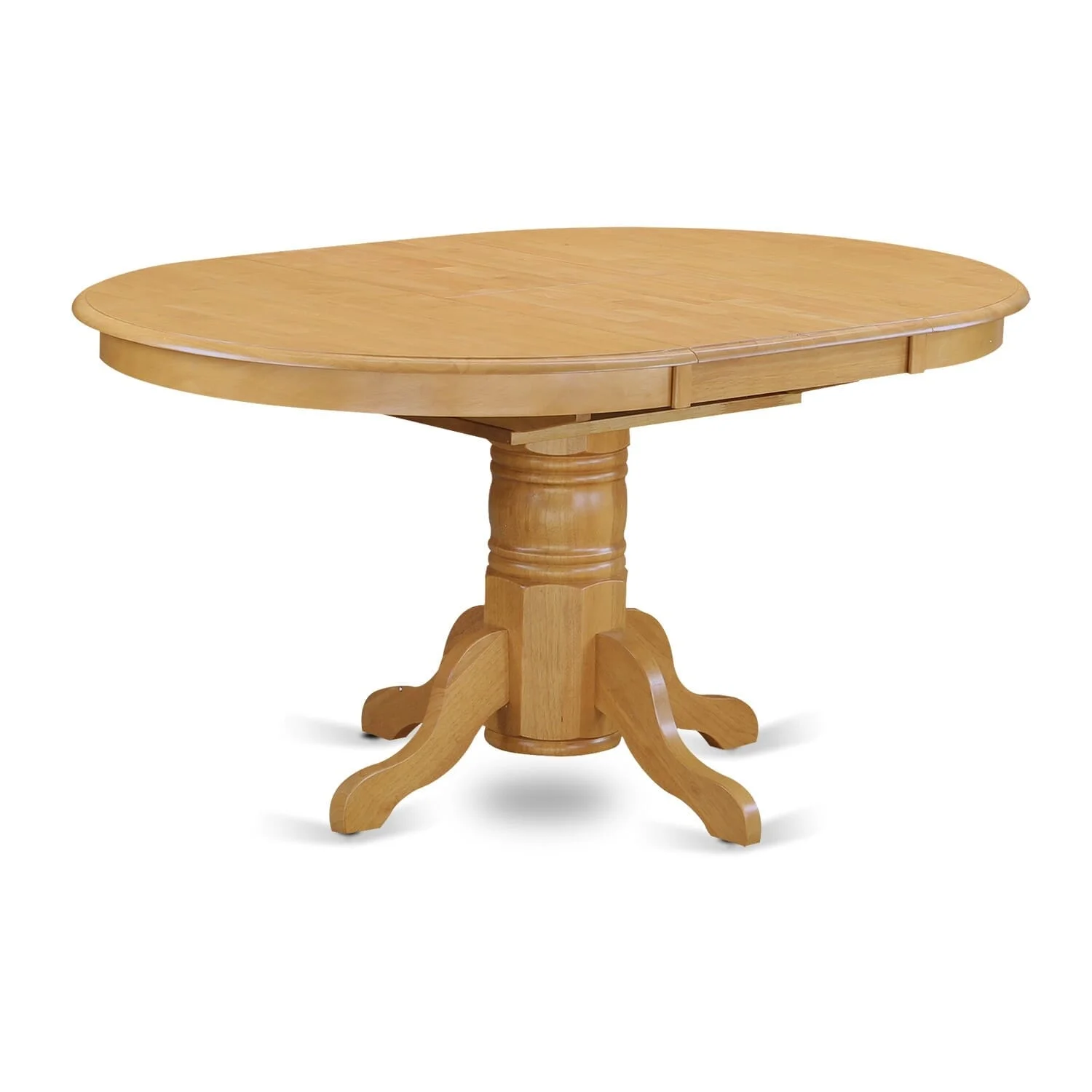 East West Furniture  Dining Room 4 Table with Leaf And 4 Dinette Chairs, Oak