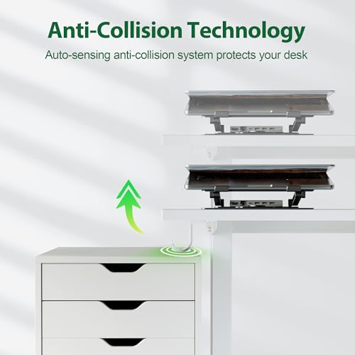 Agilestic L Shaped Electric Standing Desk with 2 Drawers, 63 Inch Ergonomic Adjustable Height Desk with Storage