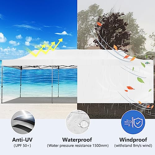 COBIZI 13x26 Pop Up Tent 13x26 Canopy with Sidewalls Heavy Duty Canopy Party Tent for Parties