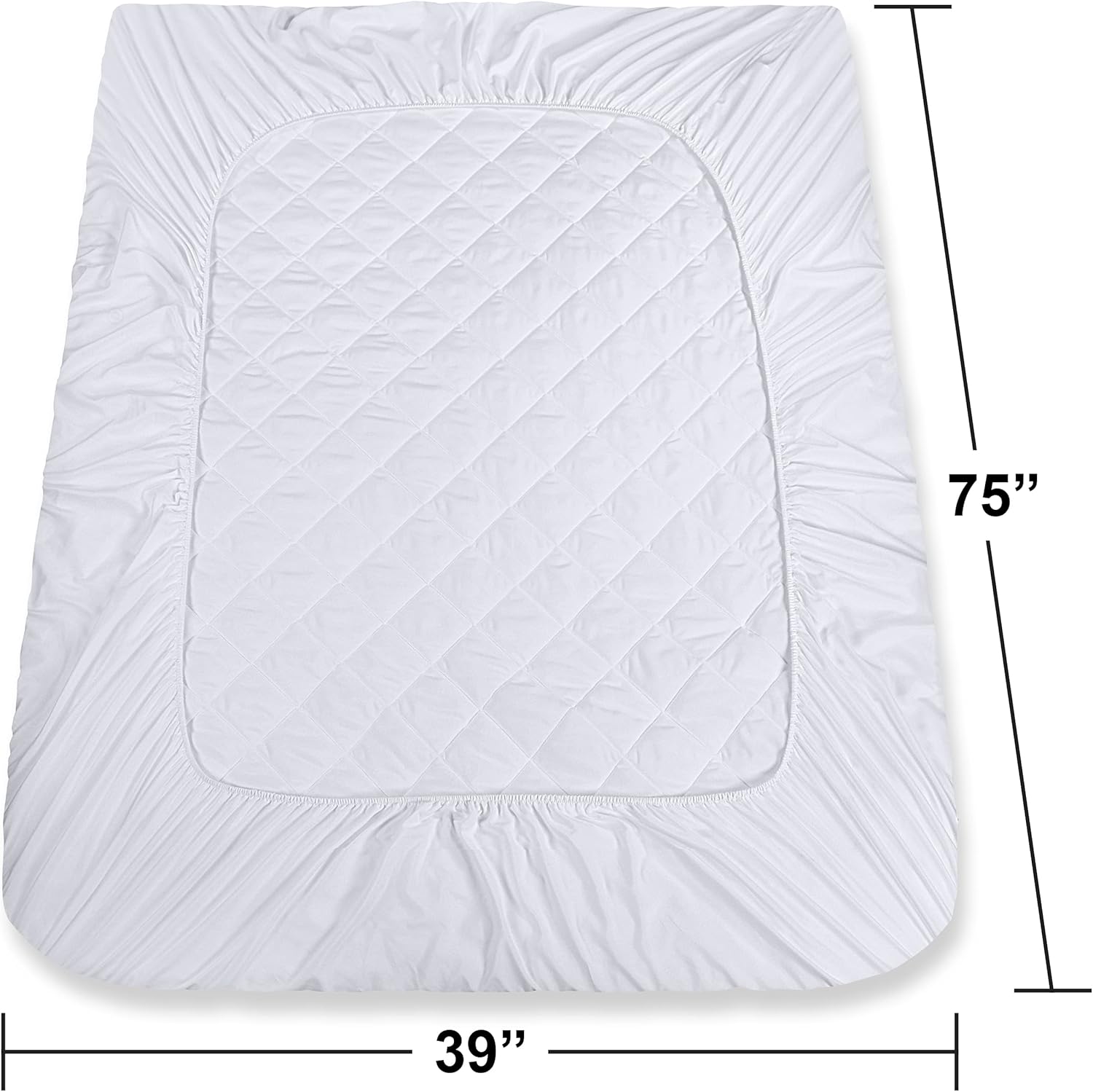 Utopia Bedding Quilted Fitted Mattress Pad (California King) - Elastic Fitted Mattress Protector - Mattress Cover Stretches up to 16 Inches Deep