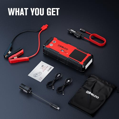 GOOLOO 6000A Jump Starter GT6000 Car Starter with 100W Bi-Directional Fast Charge
