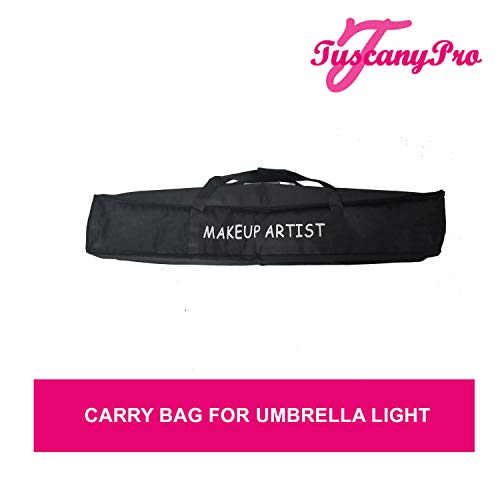 Portable Heavy-Duty Makeup Artist Chair with Umbrella Light Kit - Perfect for Makeup, Salon, Events with 29 Inch Seat Height - Carry Bag Included