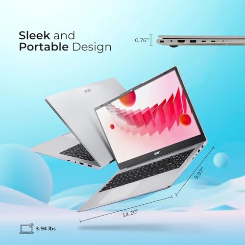 acer Aspire 3 Premium Laptop with Backlit Keyboard | AMD Ryzen 5 7530U CPU | 15.6 FHD IPS Display | 16GB RAM | 256GB PCIe SSD | Wi-Fi 6 | Type-C |