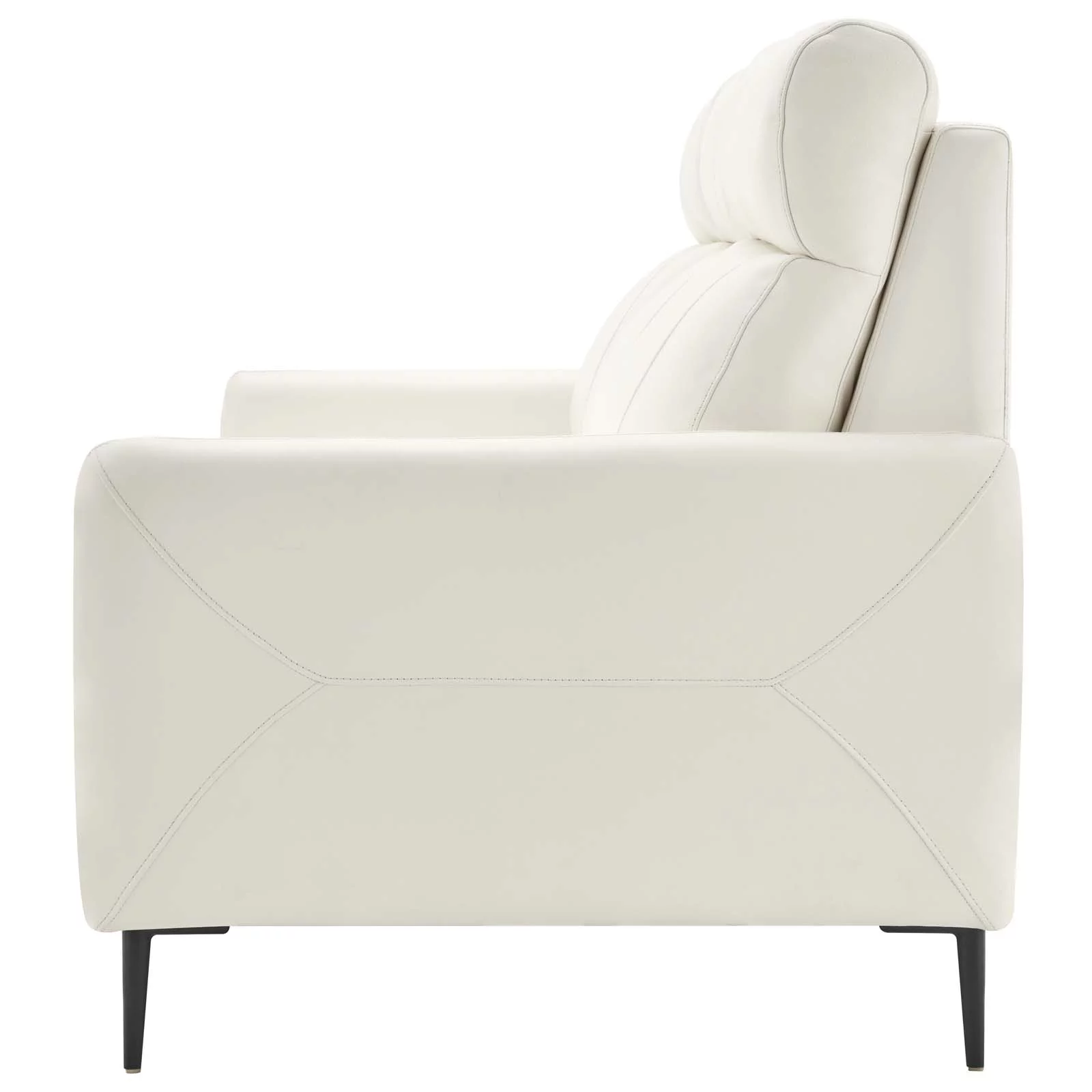 Modway Huxley Leather Sofa in White