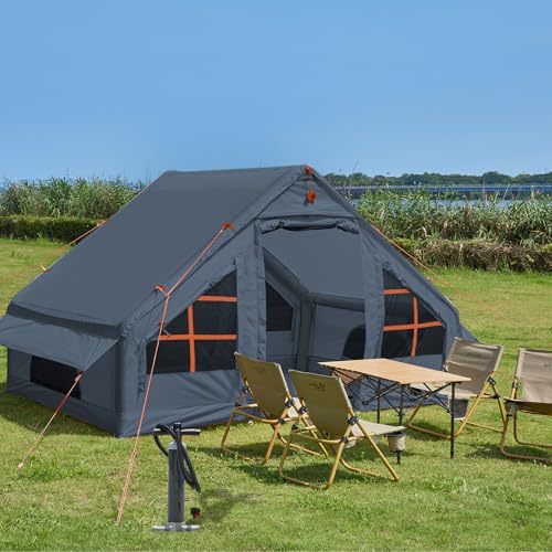 SHANQUAN Inflatable Tent with Pump,4-6 Person Instant Glamping Camping Tents House