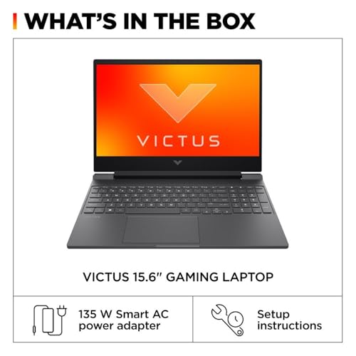 HP Victus 15.6" 144Hz FHD Gaming Laptop,AMD Ryzen 5 7535HS,16GB DDR5 RAM,512GB SSD,AMD Radeon RX 6550M,Beats RTX 2050,Backlit Keyboard,Windows11 Pro