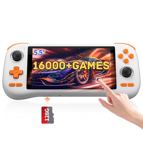 kinhank K56 Retro Handheld Game Console, Support 7000+ Games, Equipped with 64G TF Card, Android 14.0 System, Portable Retro Video Game Console