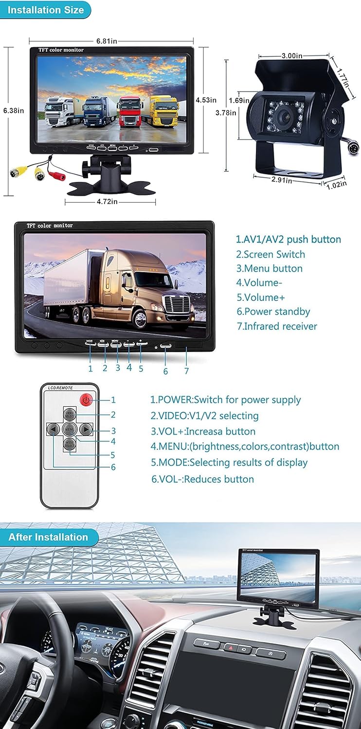 Backup Camera with Monitor Kit