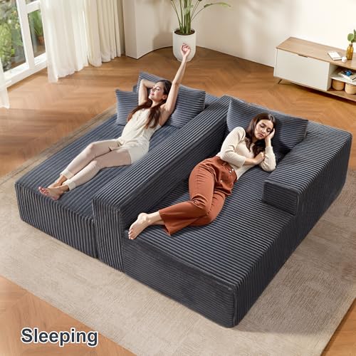 104" Sectional Couches for Living Room, Modular Sectional Sofa with Deep Seat, L-Shape Couch with Chaise, Cloud Couch for Living Room Bedroom